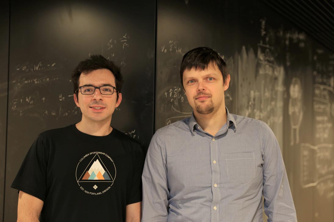 IST Austria Professor Maksym Serbyn and postdoc Alexios Michailidis. © IST Austria