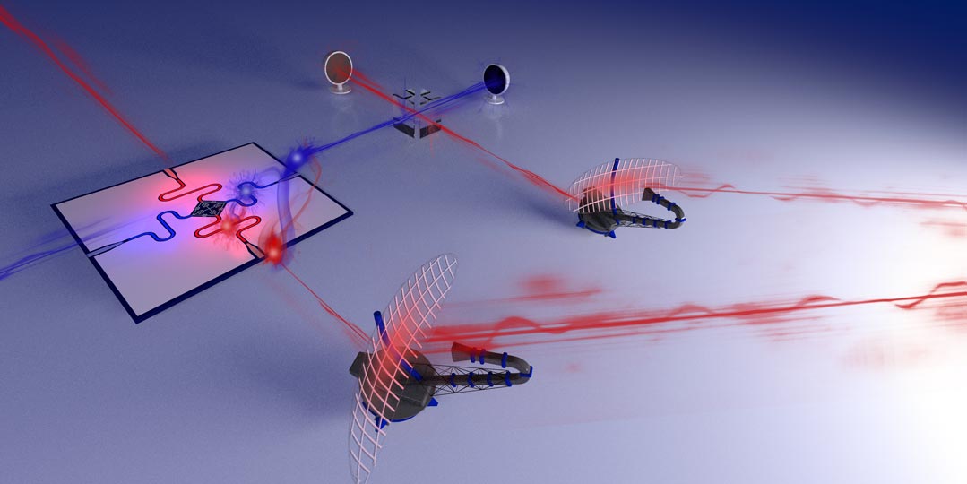 Illustration of a quantum radar prototype. © IST Austria/Philip Krantz