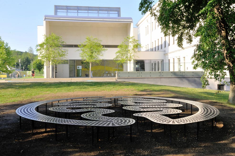 Brain-shaped sculpture at IST Austria