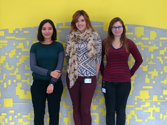 Photo of Feyza Nur Arslan, Matilda Peruzzo, and Priscila Pichani Hirschfeld / © IST Austria