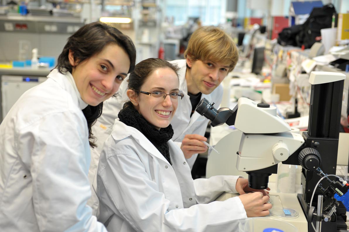 Photo of PhD students at IST Austria