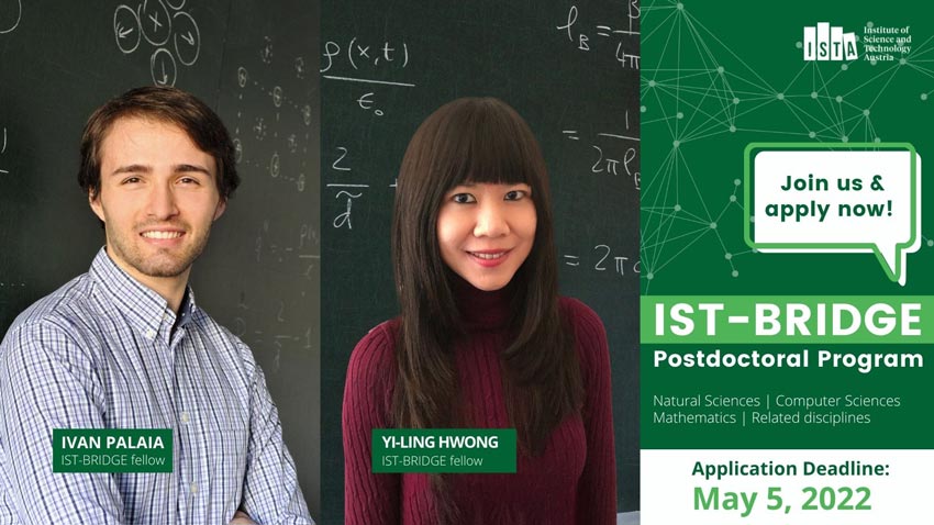 Ivan Palaia and Yi-Ling Hwong, two of the first cohort of IST-BRIDGE fellows at ISTA. © Laurence Godart; Yi-Ling Hwong